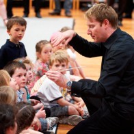 Ben Northey, MSO Patricia Riordan Associate Conductor Chair, passes the baton Ben Northey, MSO Patricia Riordan Associate Conductor Chair, passes the baton
