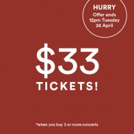 $33 Ticket Sale image $33 Ticket Sale image