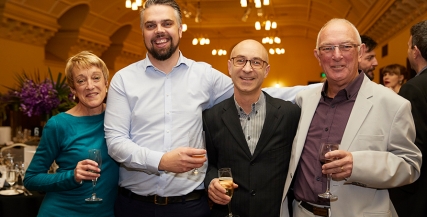 Pictured: Lyn Edward, Richard Shirley, John Arcaro and Tim Edward | Credit: Laura Manariti