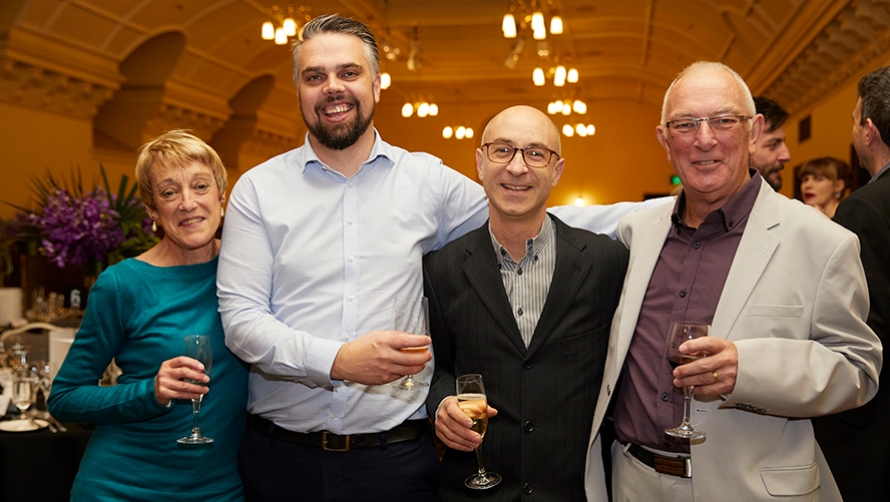 Pictured: Lyn Edward, Richard Shirley, John Arcaro and Tim Edward | Credit: Laura Manariti Pictured: Lyn Edward, Richard Shirley, John Arcaro and Tim Edward | Credit: Laura Manariti